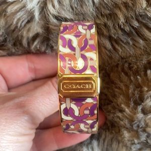 Coach gold finish bangle bracelet